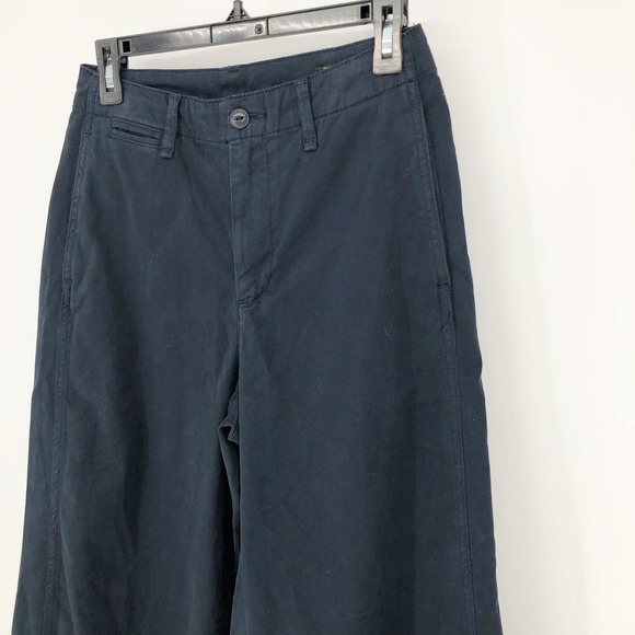 RAG & BONE Sofie Wide Leg Chino Pants Size 4 Salute Blue Cotton Relaxed Fit - Picture 5 of 13